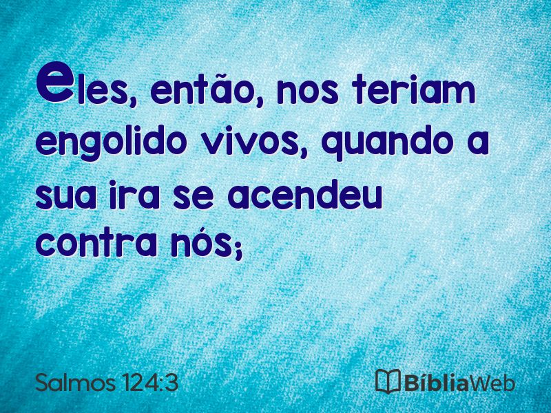 Salmos 124:3 em imagem para compartilhar