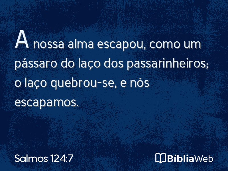 Salmos 124:7 em imagem para compartilhar