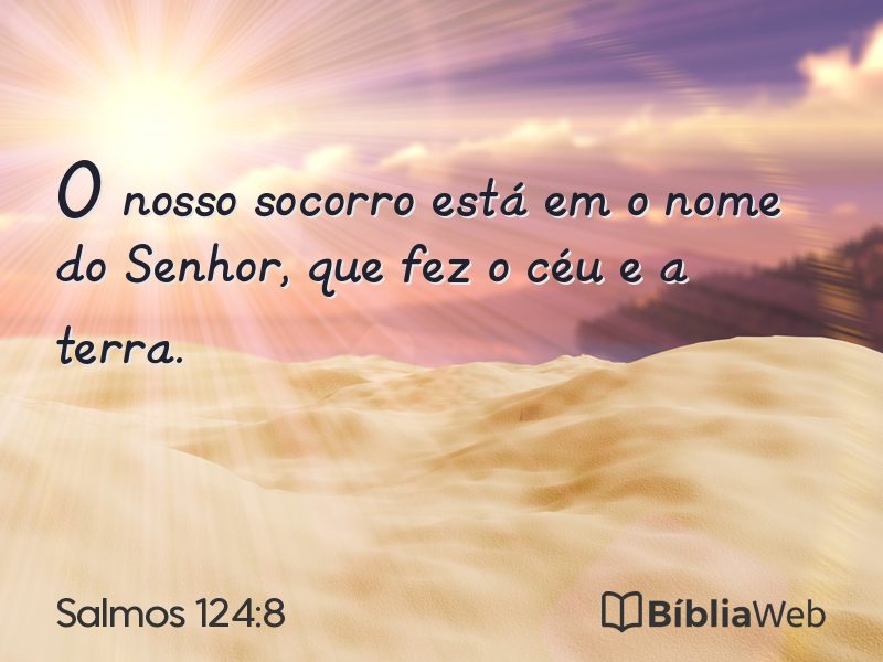 Salmos 124:8 em imagem para compartilhar