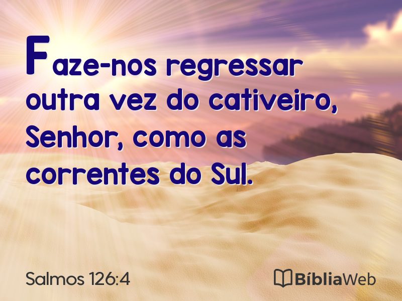 Salmos 126:4 em imagem para compartilhar