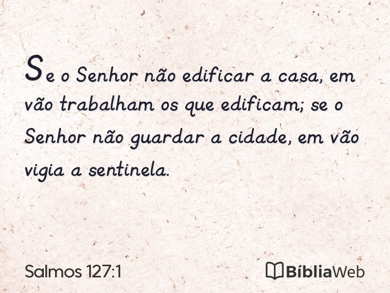 Salmos 127:1 em imagem para compartilhar