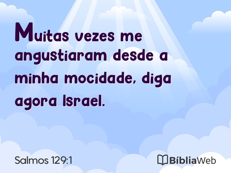 Salmos 129:1 em imagem para compartilhar