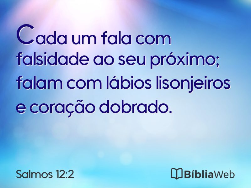 Salmos 12:2 em imagem para compartilhar