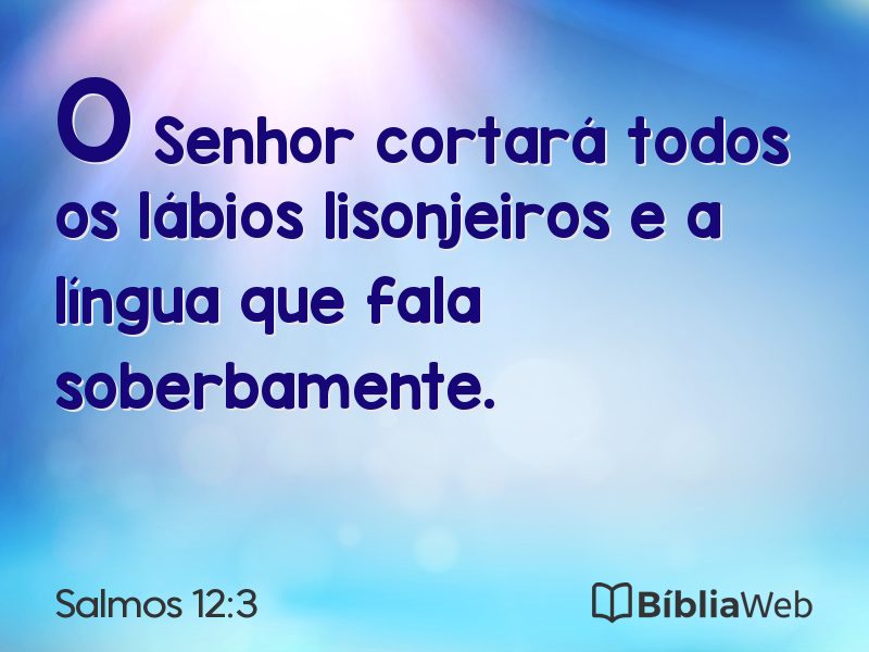 Salmos 12:3 em imagem para compartilhar
