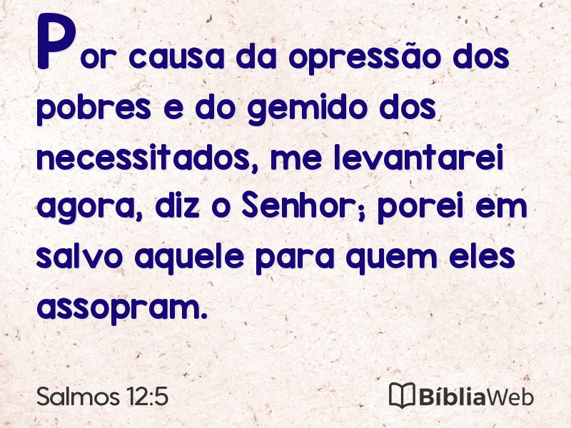Salmos 12:5 em imagem para compartilhar