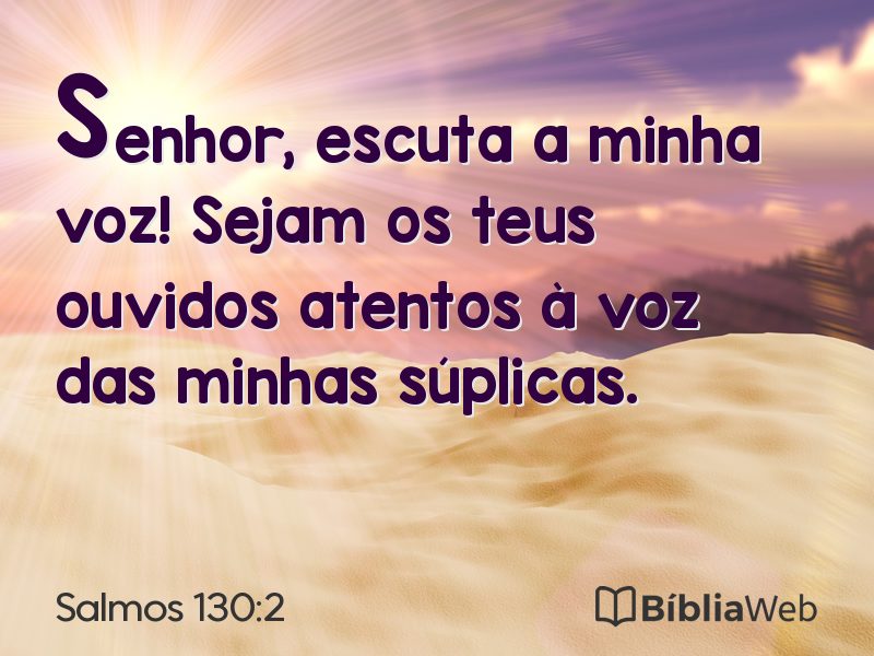Salmos 130:2 em imagem para compartilhar