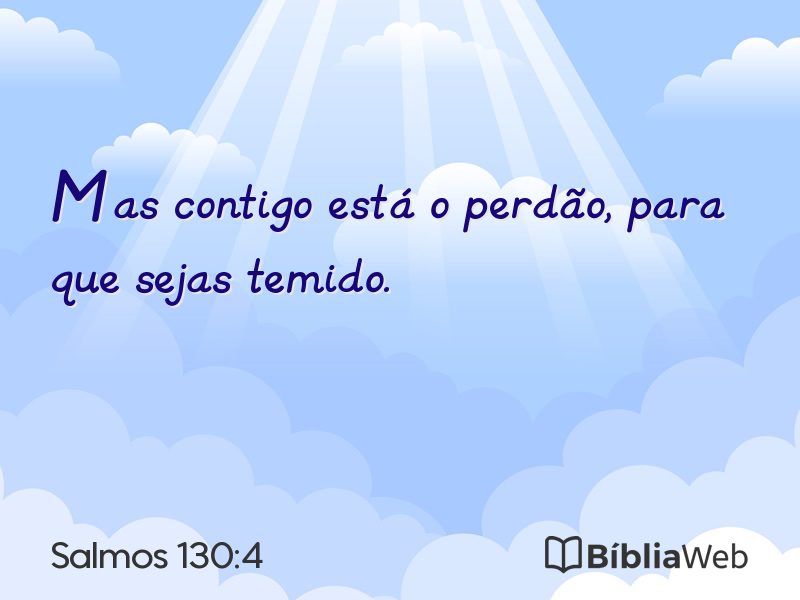 Salmos 130:4 em imagem para compartilhar