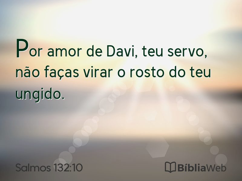 Salmos 132:10 em imagem para compartilhar
