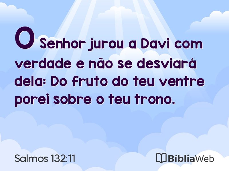 Salmos 132:11 em imagem para compartilhar