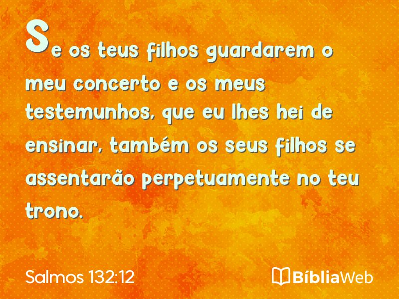 Salmos 132:12 em imagem para compartilhar