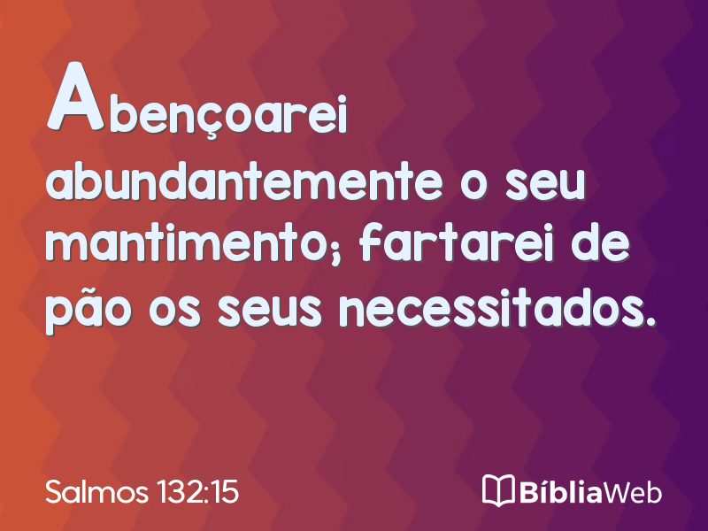 Salmos 132:15 em imagem para compartilhar
