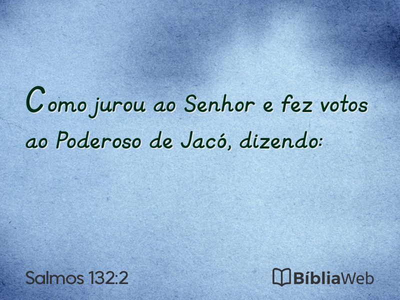 Salmos 132:2 em imagem para compartilhar