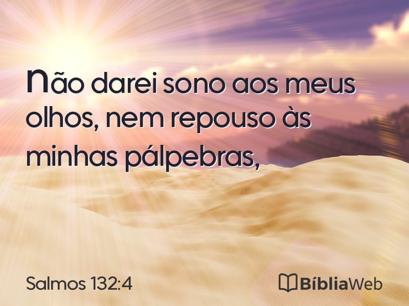 Salmos 132:4 em imagem para compartilhar