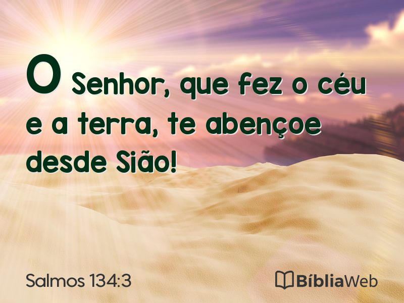 Salmos 134:3 em imagem para compartilhar
