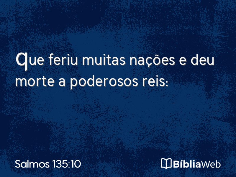 Salmos 135:10 em imagem para compartilhar