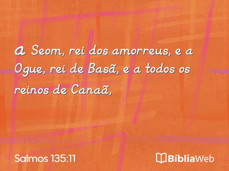 Salmos 135:11 em imagem para compartilhar