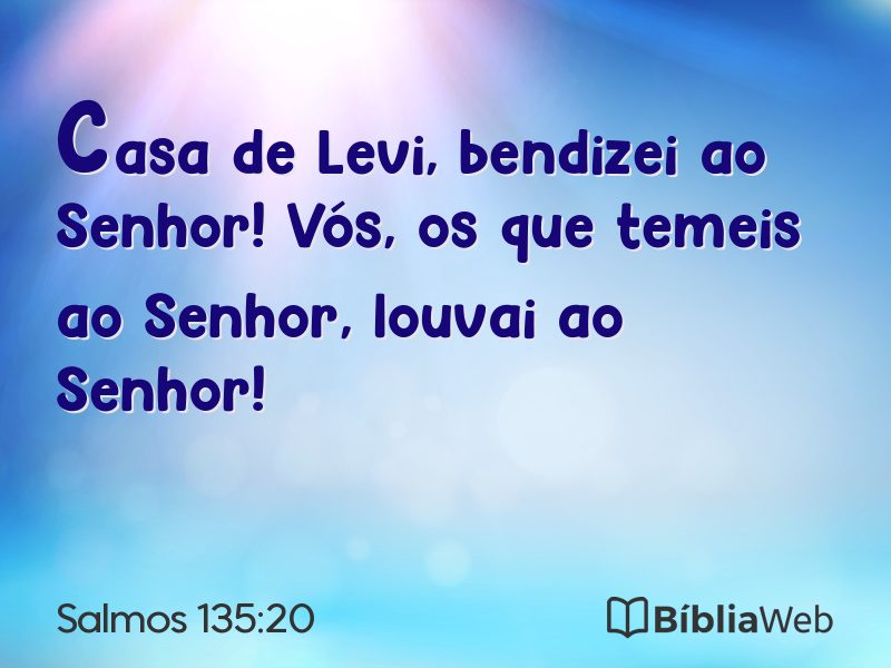 Salmos 135:20 em imagem para compartilhar