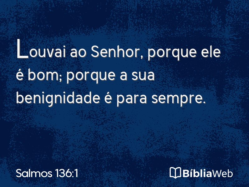Salmos 136:1 em imagem para compartilhar