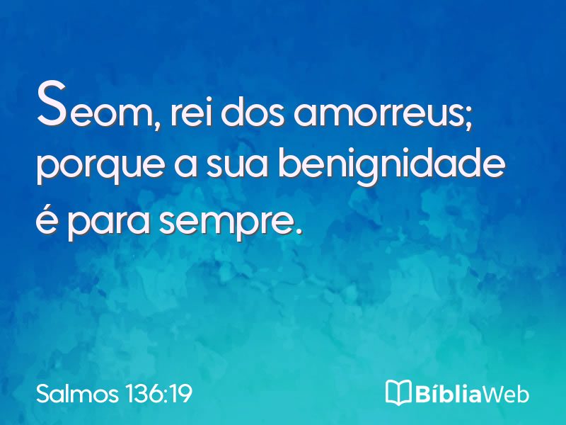 Salmos 136:19 em imagem para compartilhar