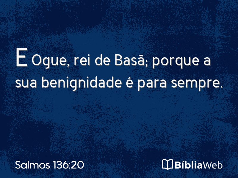 Salmos 136:20 em imagem para compartilhar