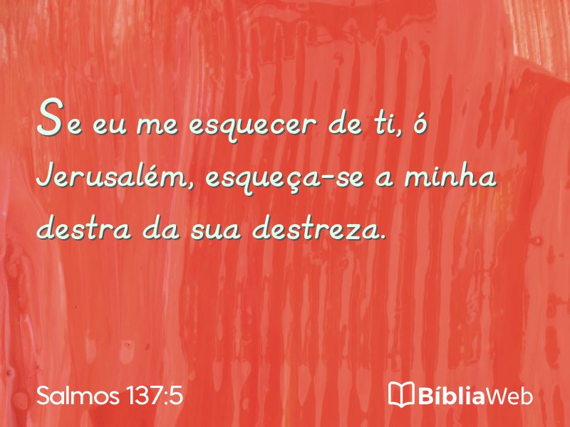 Salmos 137:5 em imagem para compartilhar