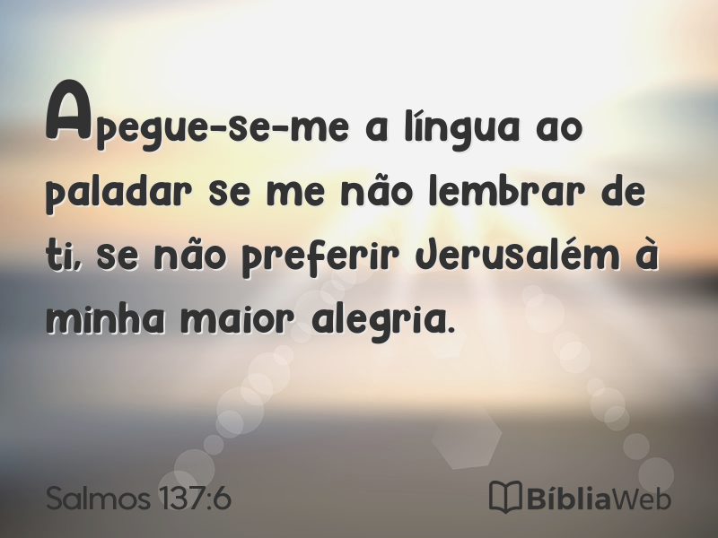 Salmos 137:6 em imagem para compartilhar