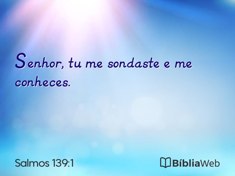 Salmos 139:1 em imagem para compartilhar