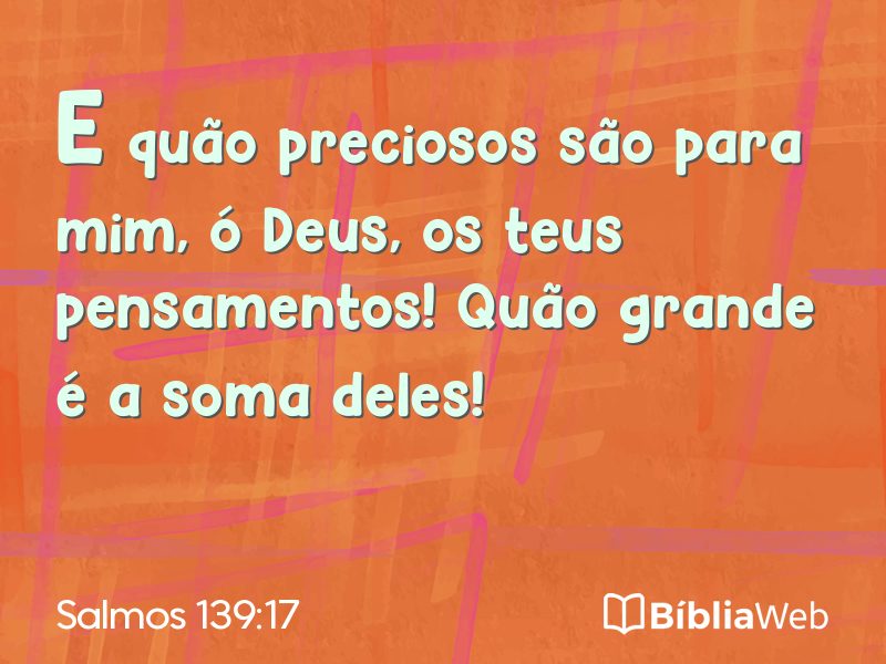 Salmos 139:17 em imagem para compartilhar