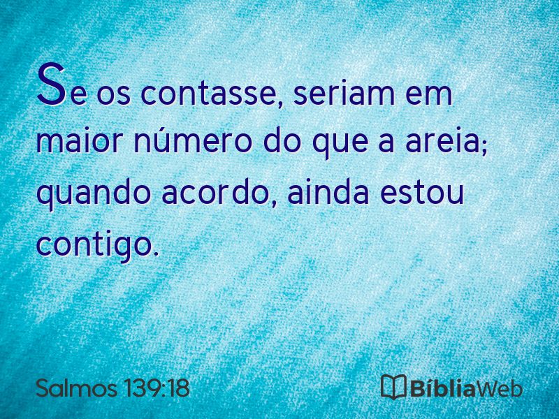 Salmos 139:18 em imagem para compartilhar