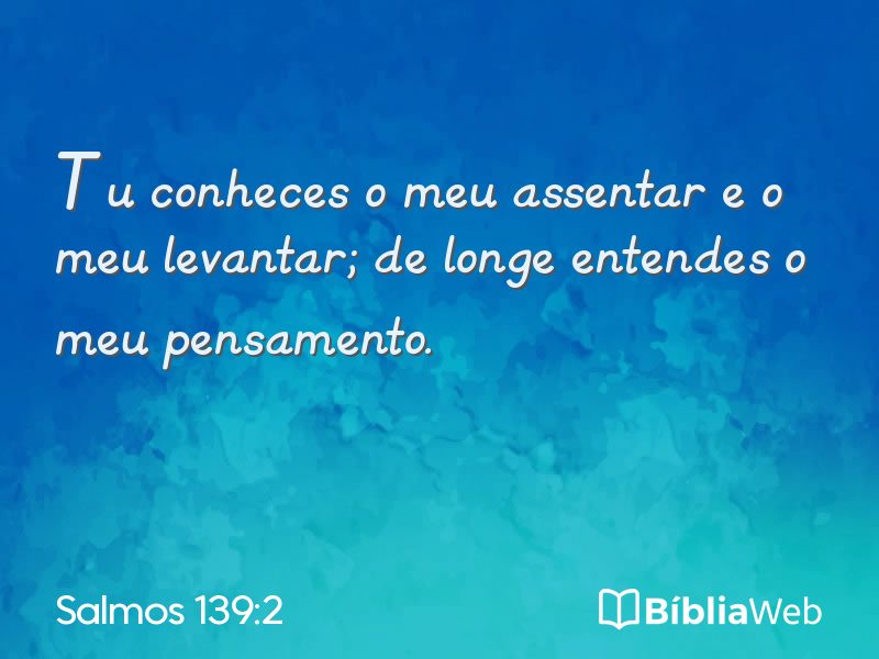 Salmos 139:2 em imagem para compartilhar