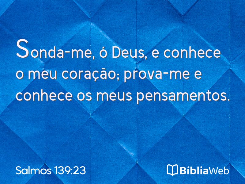 Salmos 139:23 em imagem para compartilhar