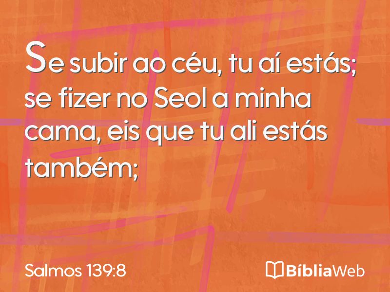 Salmos 139:8 em imagem para compartilhar