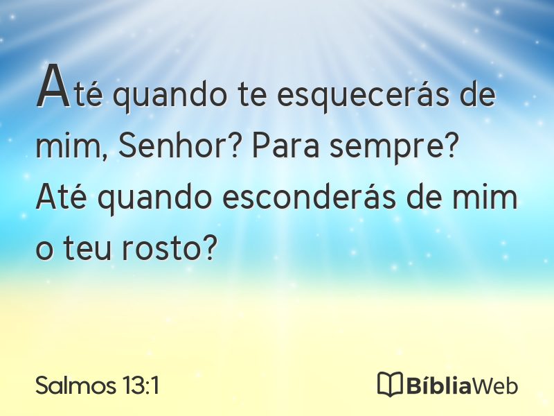 Salmos 13:1 em imagem para compartilhar
