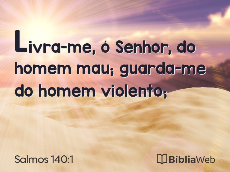 Salmos 140:1 em imagem para compartilhar