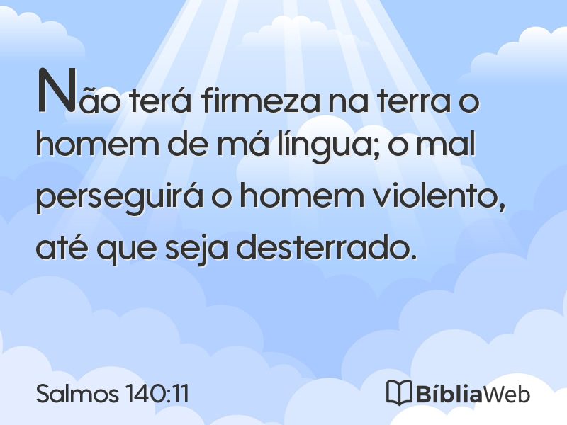 Salmos 140:11 em imagem para compartilhar