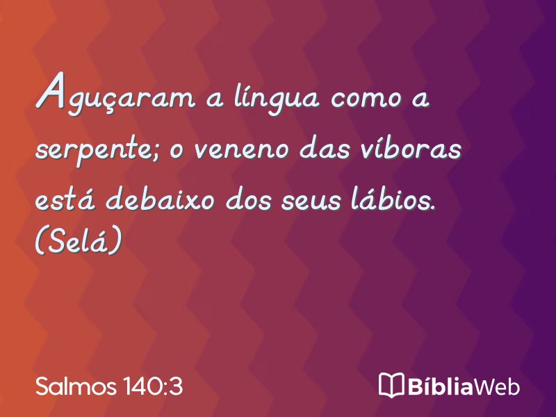 Salmos 140:3 em imagem para compartilhar