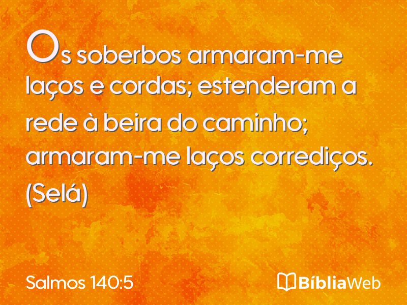 Salmos 140:5 em imagem para compartilhar