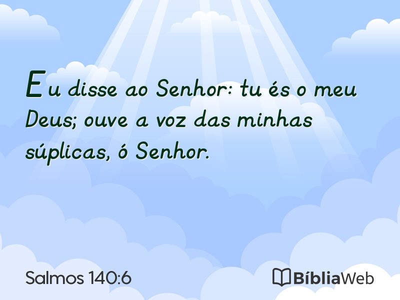 Salmos 140:6 em imagem para compartilhar