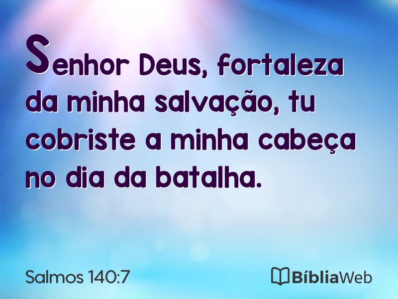 Salmos 140:7 em imagem para compartilhar