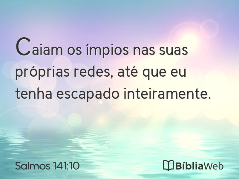 Salmos 141:10 em imagem para compartilhar
