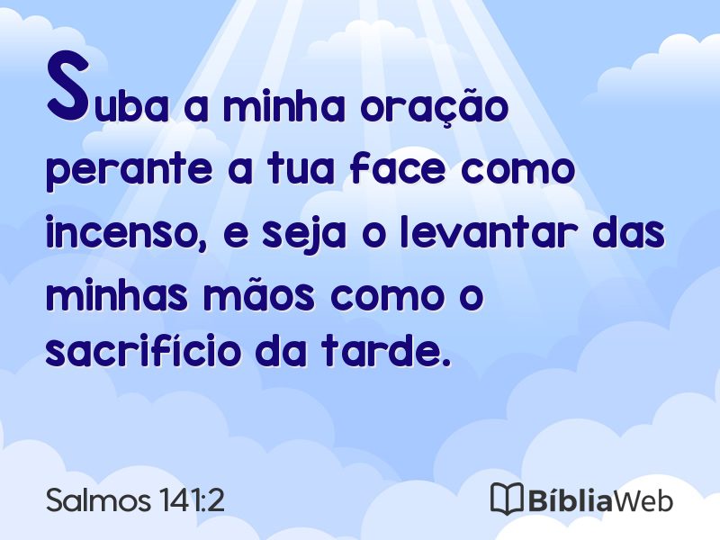 Salmos 141:2 em imagem para compartilhar