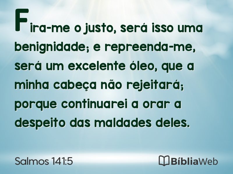 Salmos 141:5 em imagem para compartilhar