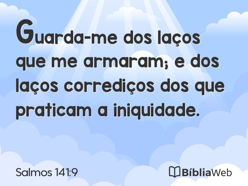 Salmos 141:9 em imagem para compartilhar