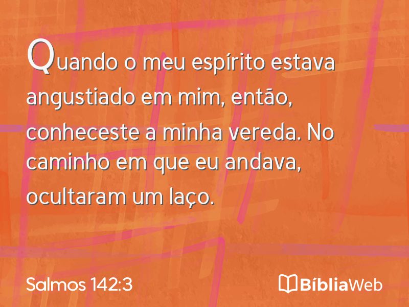 Salmos 142:3 em imagem para compartilhar