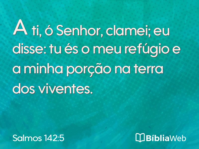 Salmos 142:5 em imagem para compartilhar