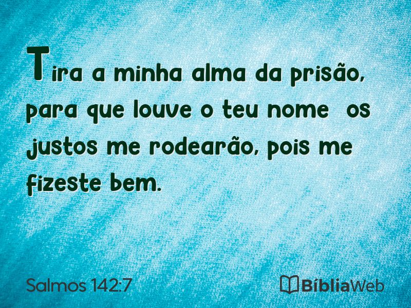 Salmos 142:7 em imagem para compartilhar