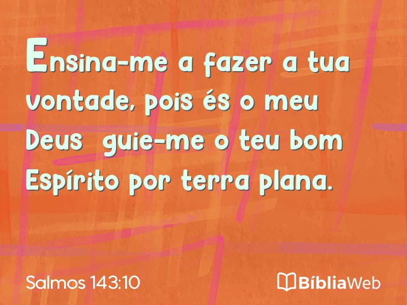Salmos 143:10 em imagem para compartilhar