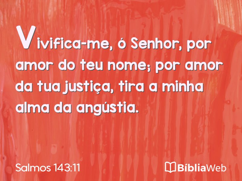 Salmos 143:11 em imagem para compartilhar