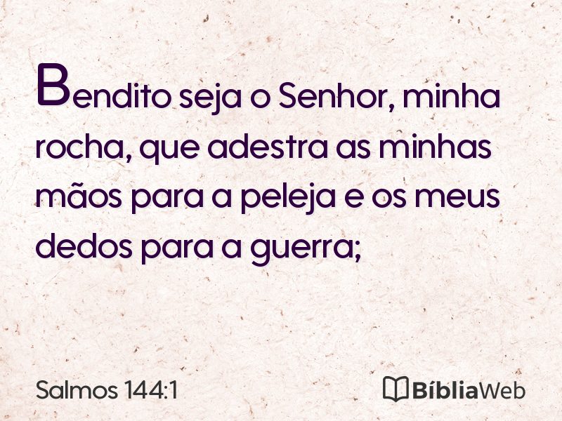 Salmos 144:1 em imagem para compartilhar