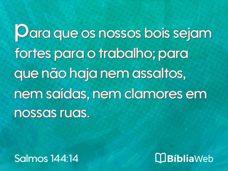 Salmos 144:14 em imagem para compartilhar